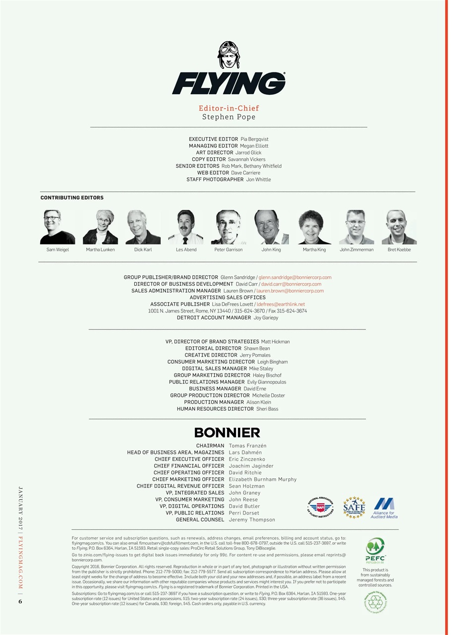 FLYING Magazine Preview Pages