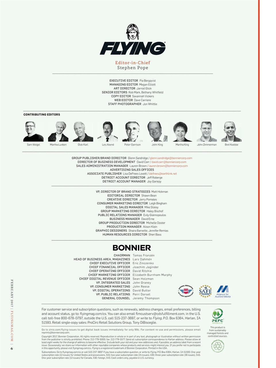 FLYING Magazine Preview Pages