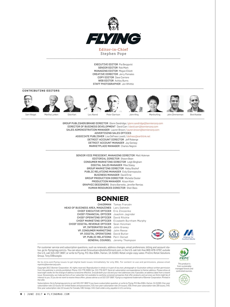 FLYING Magazine Preview Pages