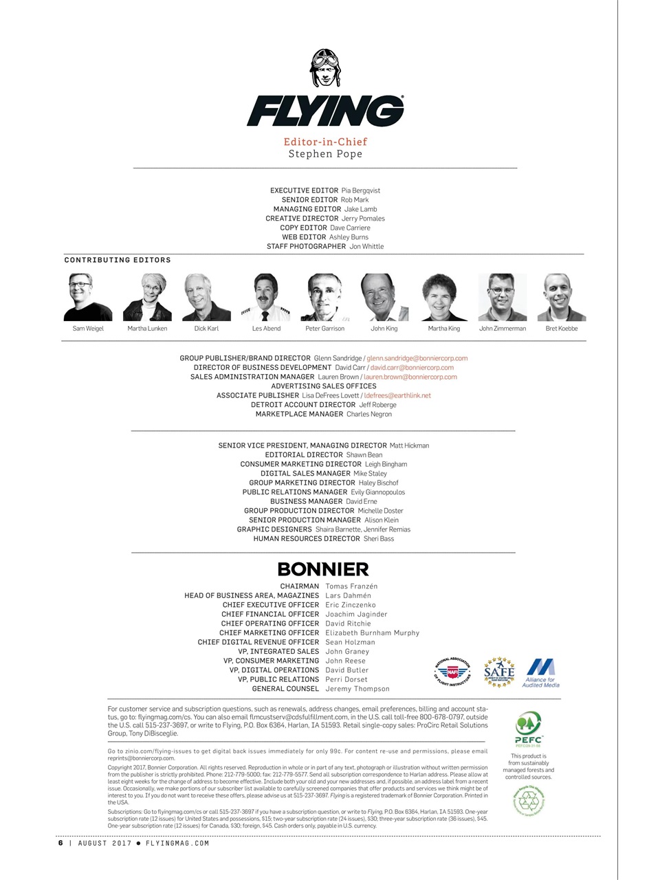 FLYING Magazine Preview Pages