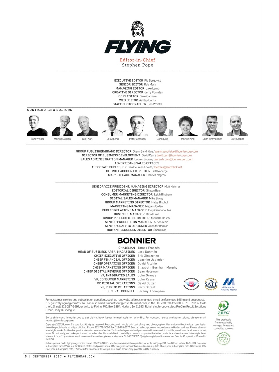 FLYING Magazine Preview Pages