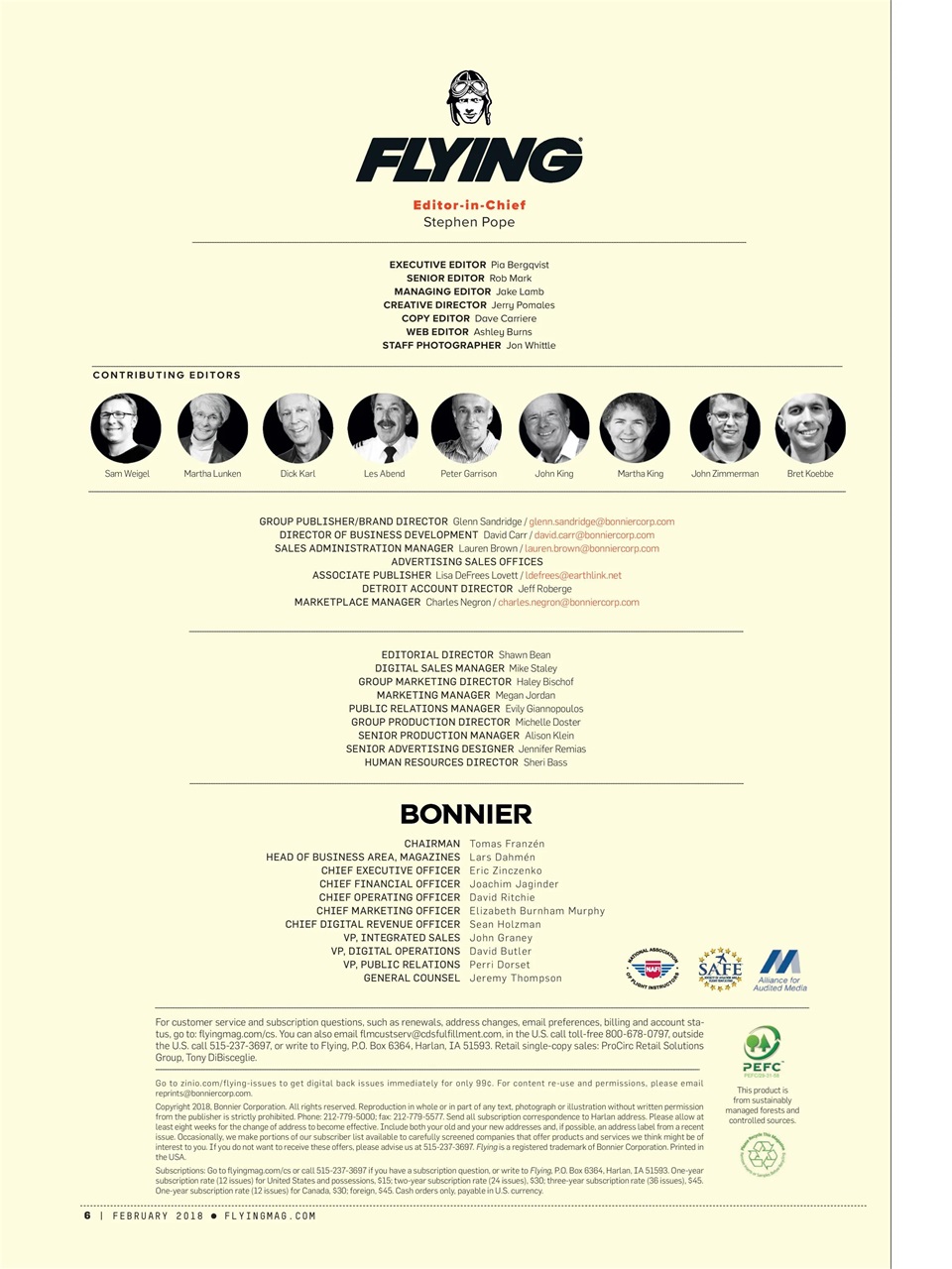 FLYING Magazine Preview Pages