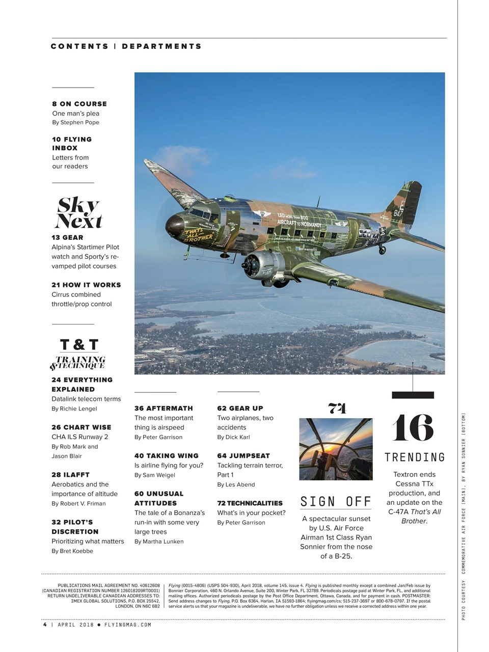 FLYING Magazine Preview Pages