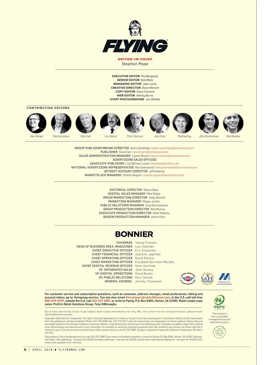 FLYING Magazine Preview Pages