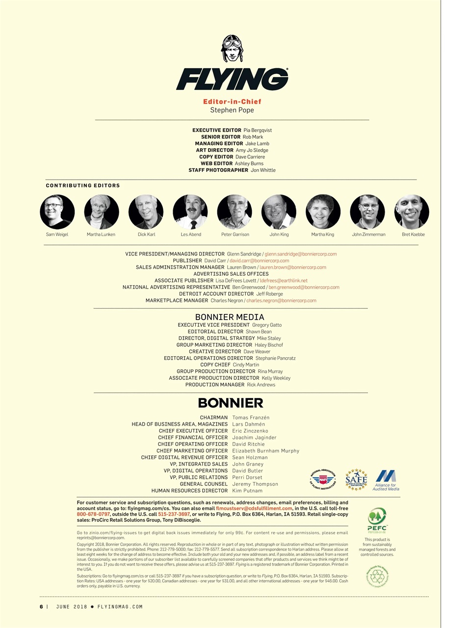 FLYING Magazine Preview Pages