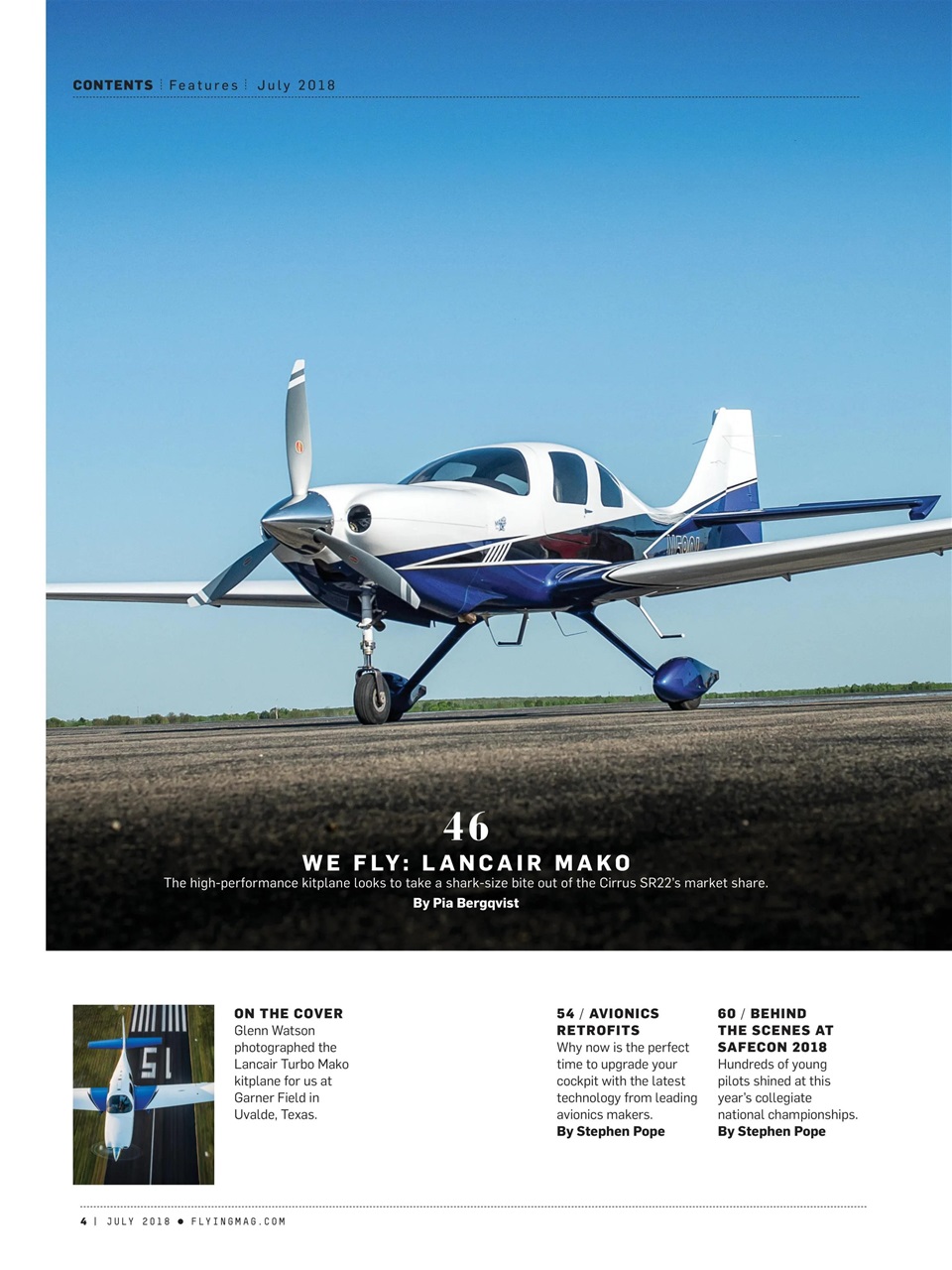 FLYING Magazine Preview Pages