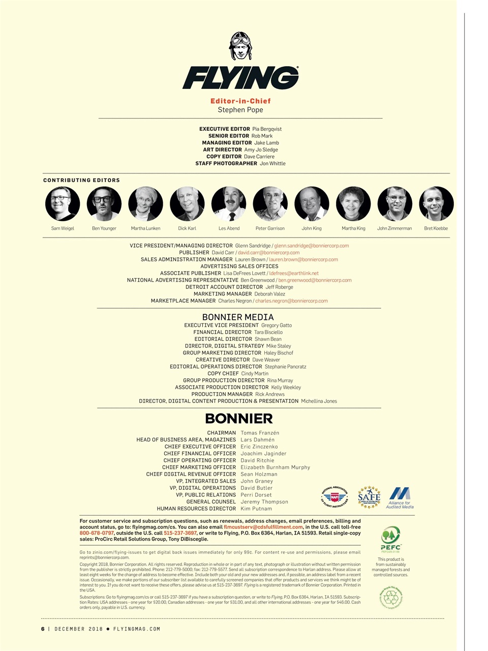 FLYING Magazine Preview Pages