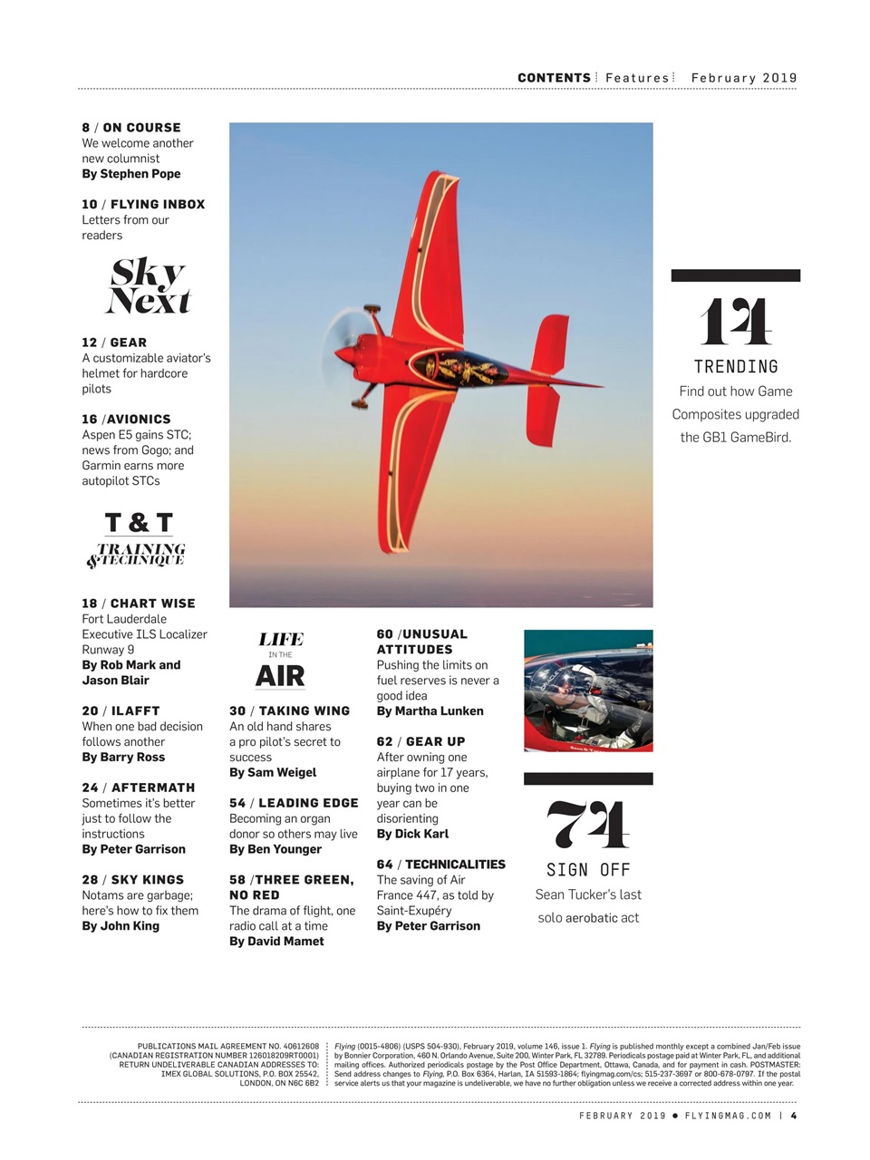 FLYING Magazine Preview Pages