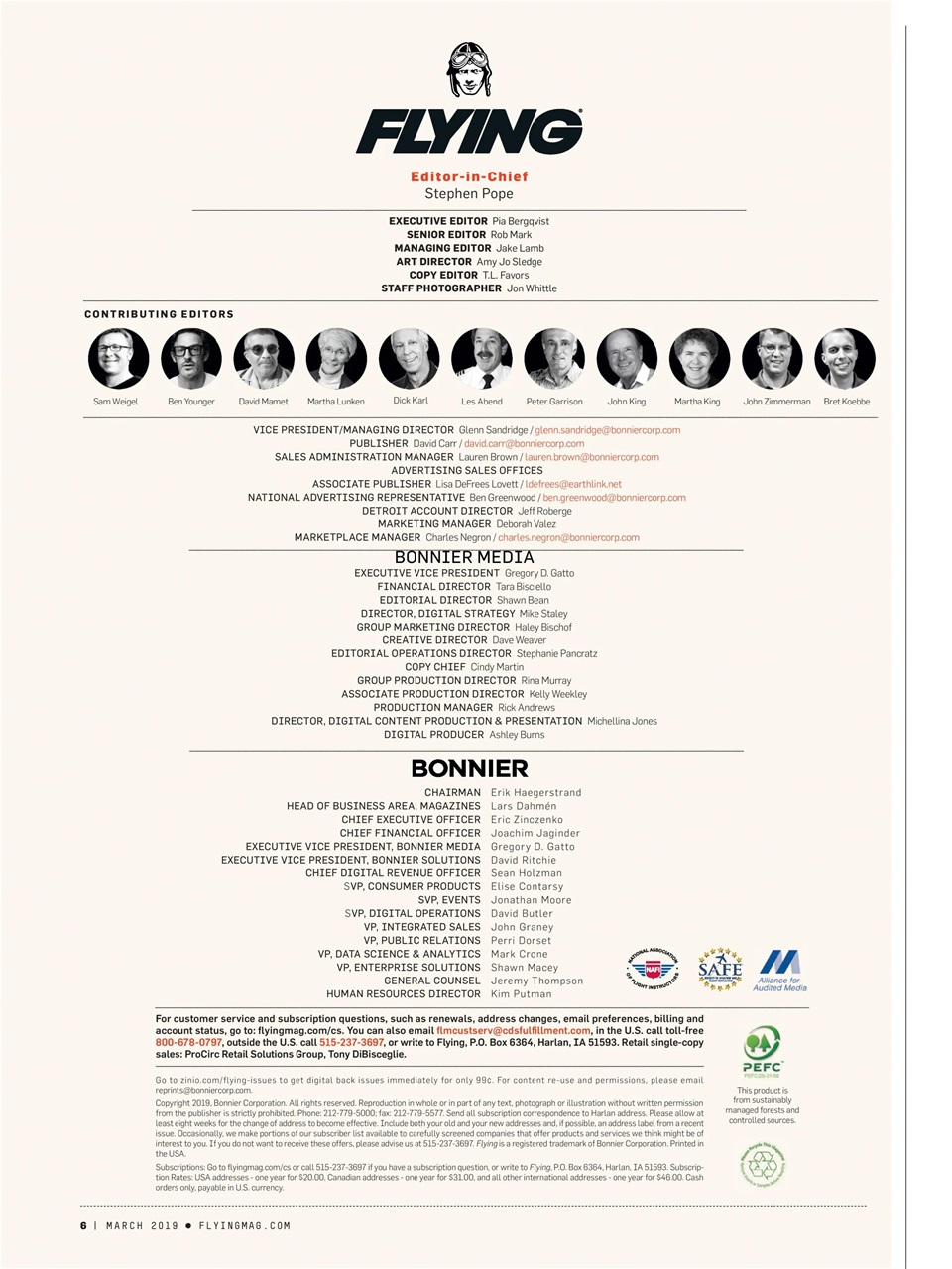 FLYING Magazine Preview Pages