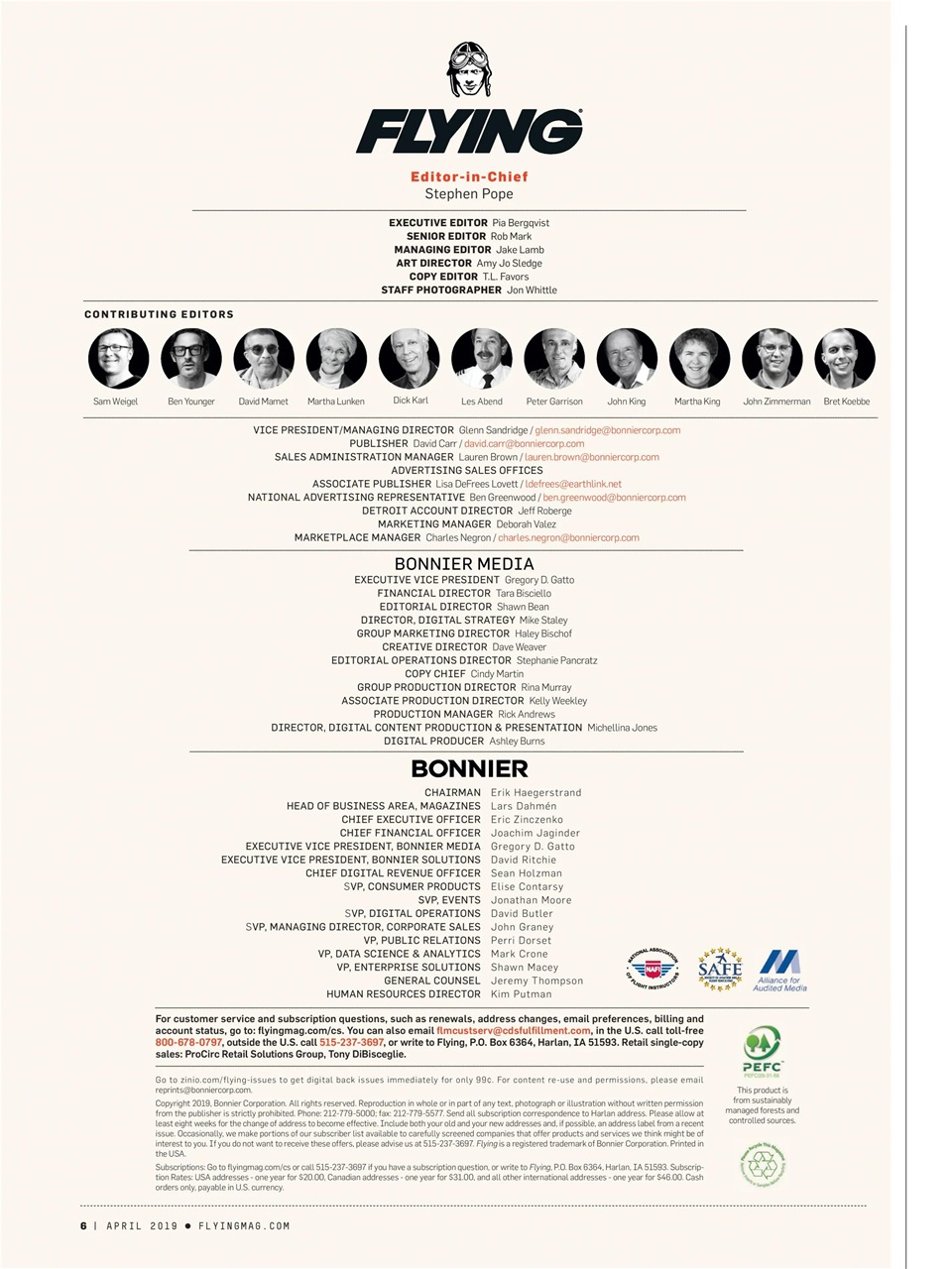 FLYING Magazine Preview Pages