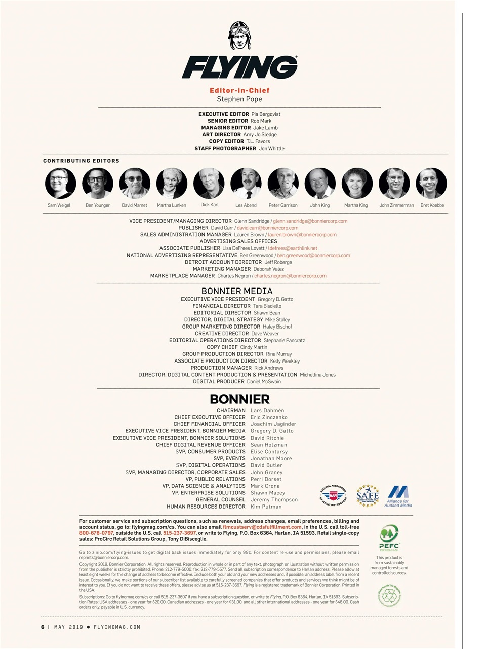 FLYING Magazine Preview Pages