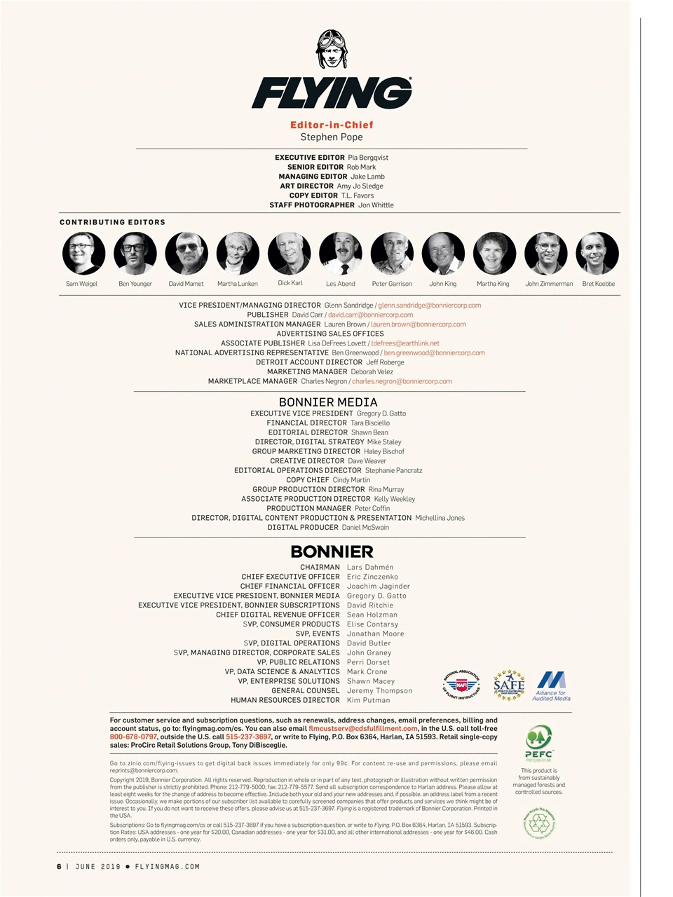 FLYING Magazine Preview Pages