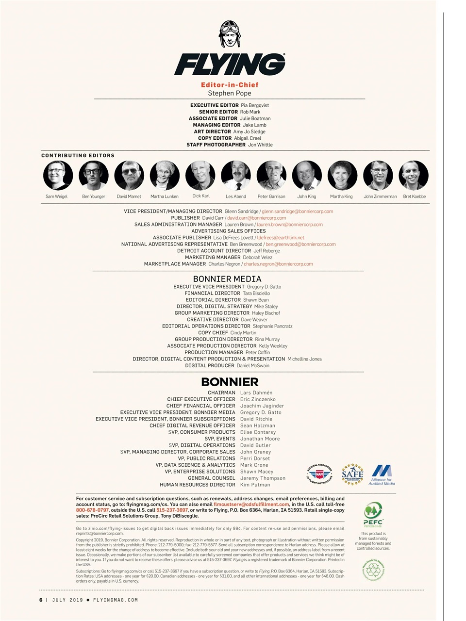 FLYING Magazine Preview Pages