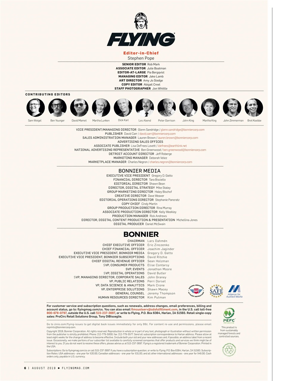 FLYING Magazine Preview Pages