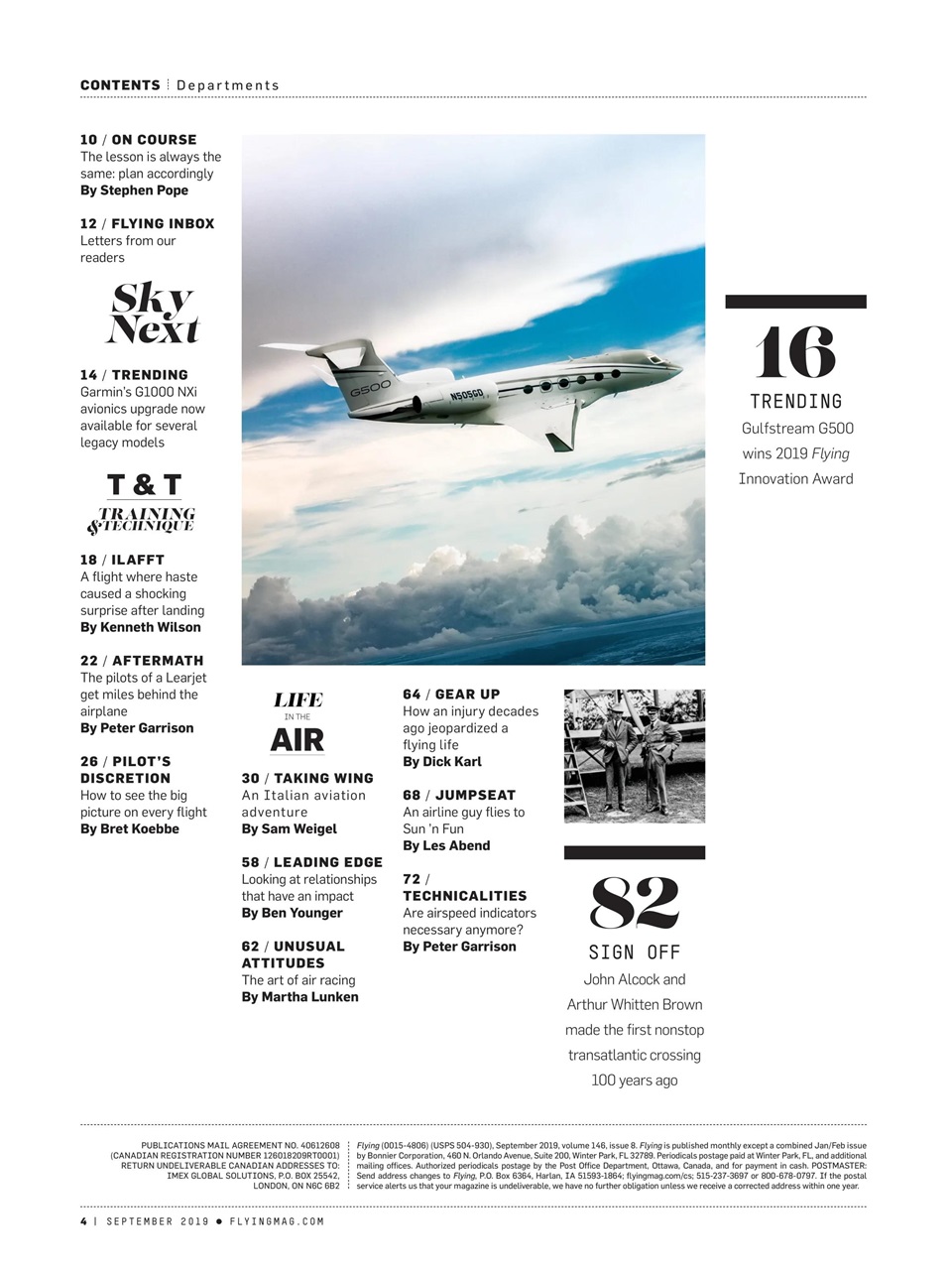 FLYING Magazine Preview Pages