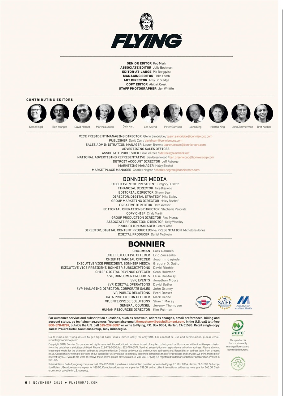 FLYING Magazine Preview Pages