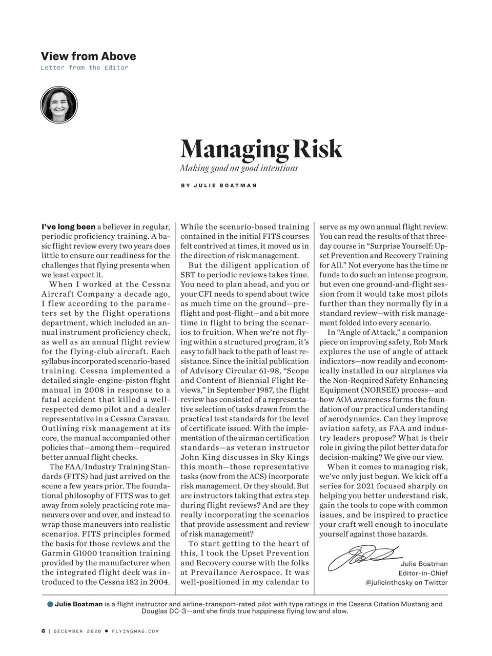 FLYING Magazine Preview Pages