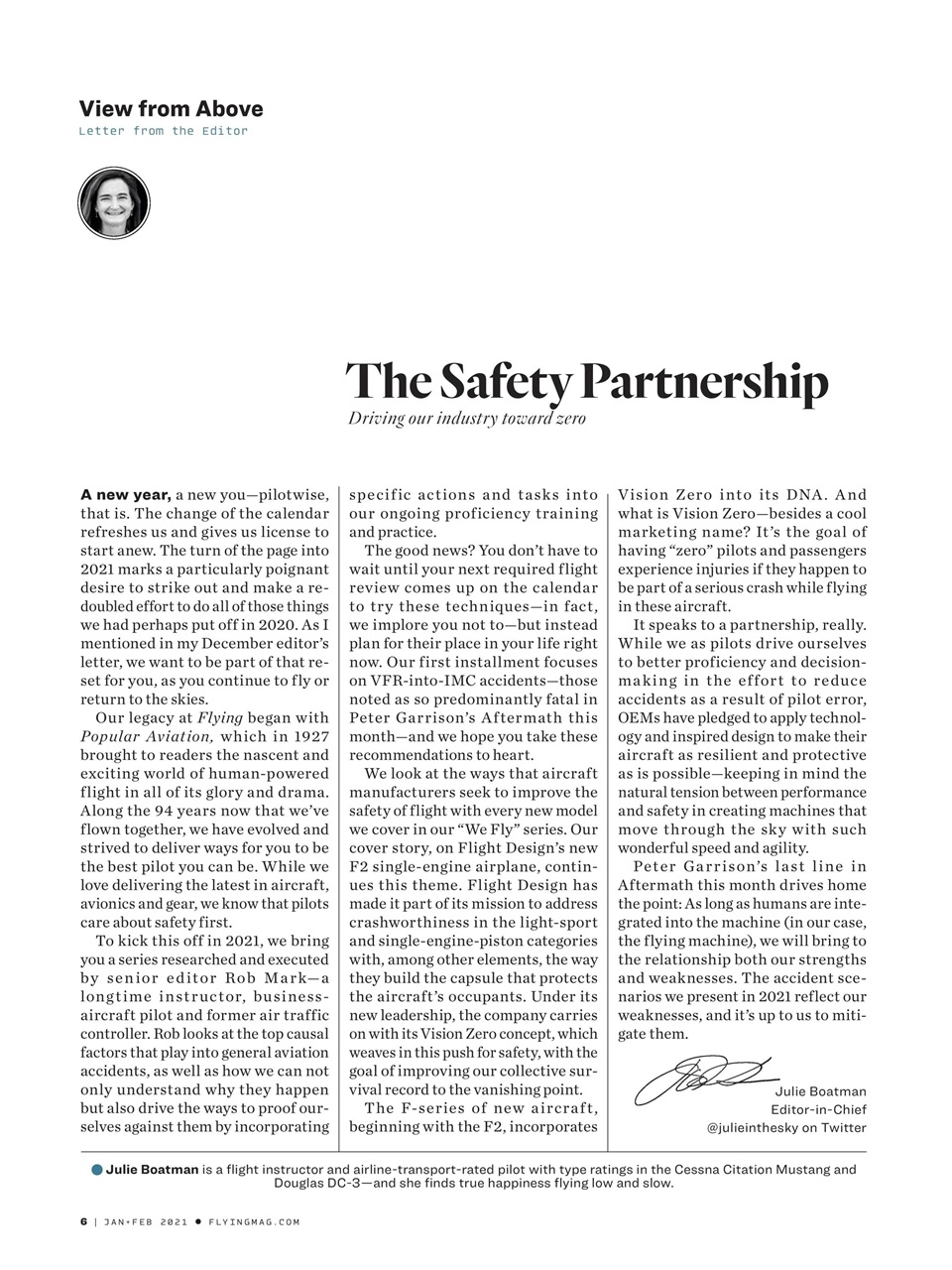 FLYING Magazine Preview Pages