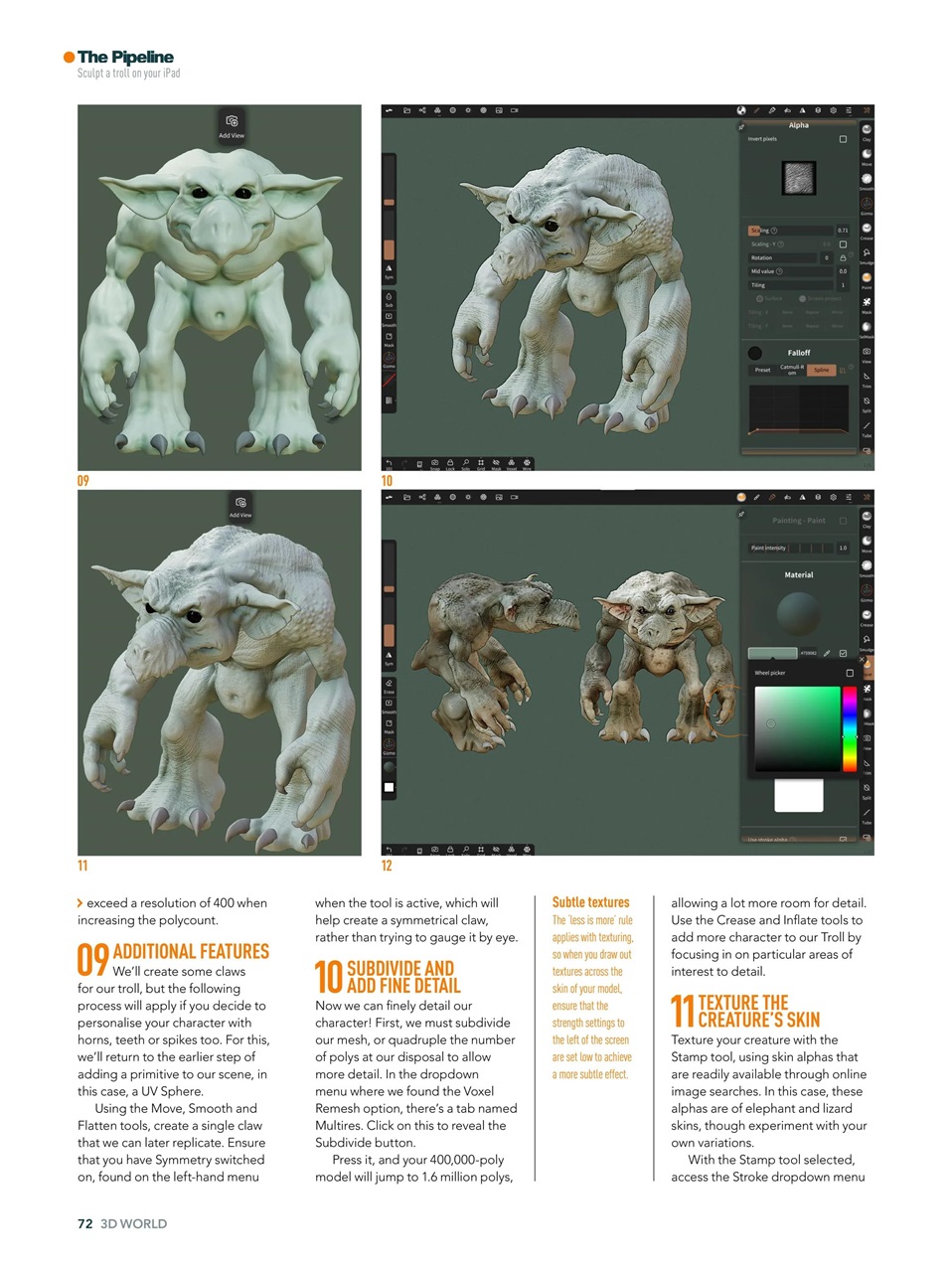 3D World Preview Pages