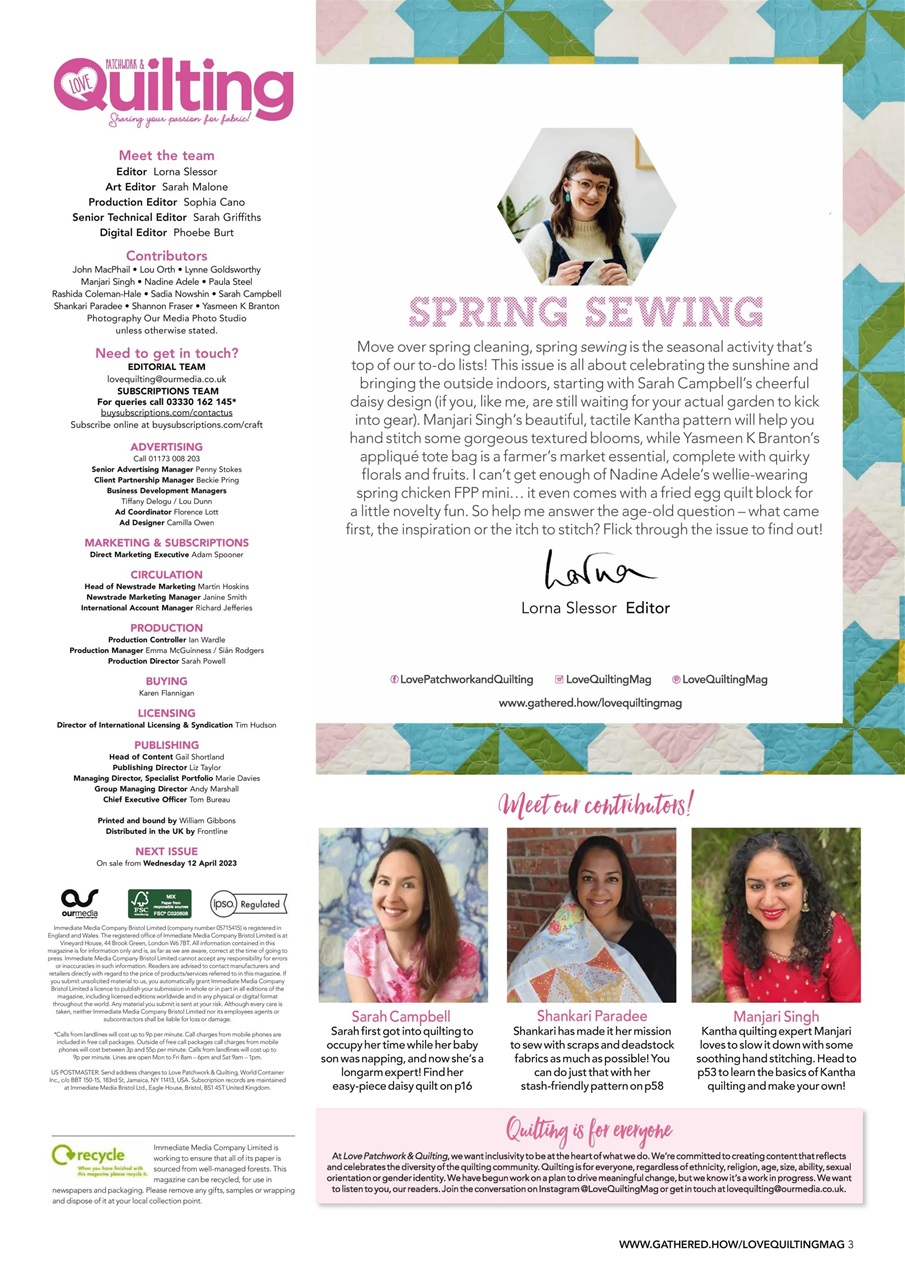 Love Patchwork & Quilting Preview Pages