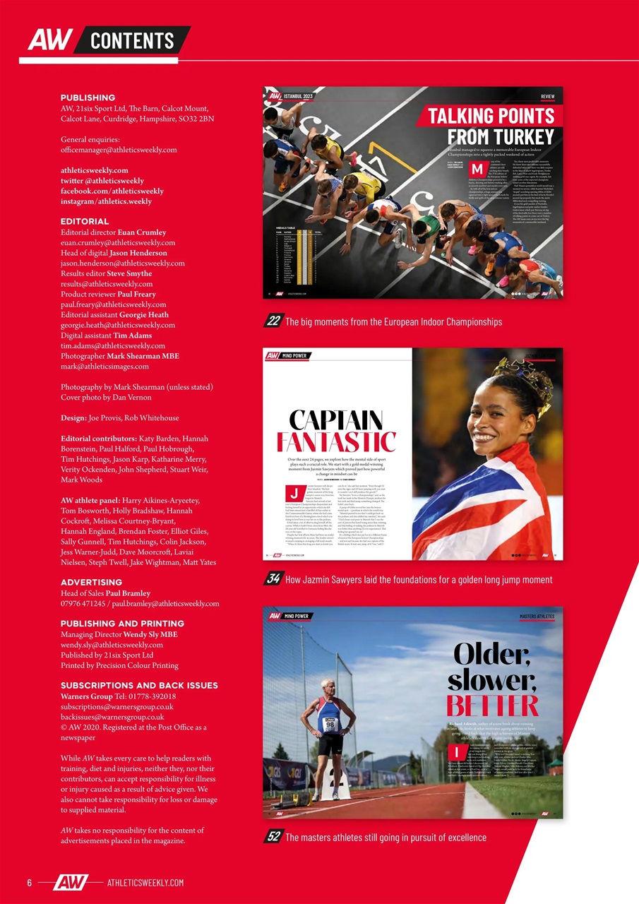 AW – Athletics Weekly Magazine Preview Pages