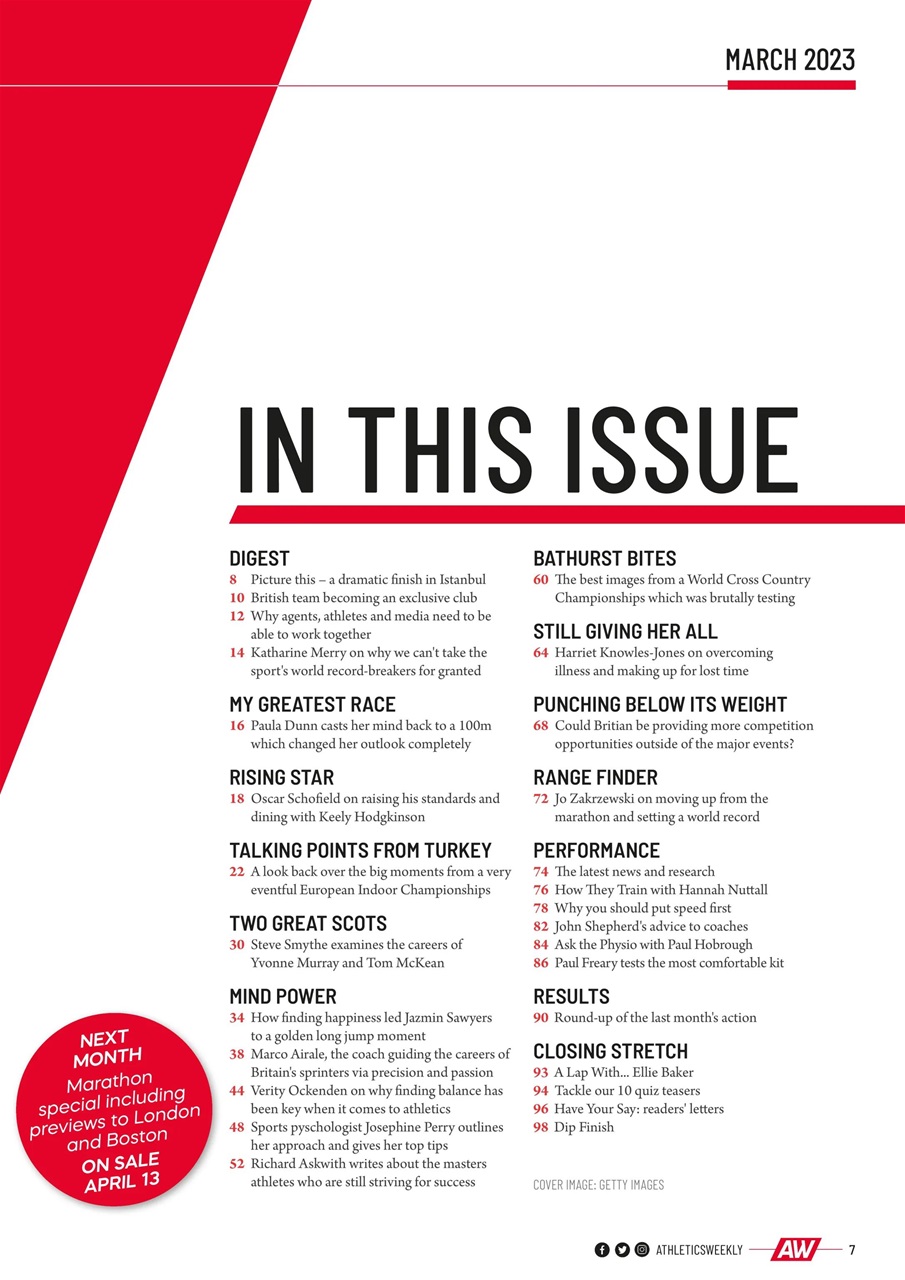 AW – Athletics Weekly Magazine Preview Pages