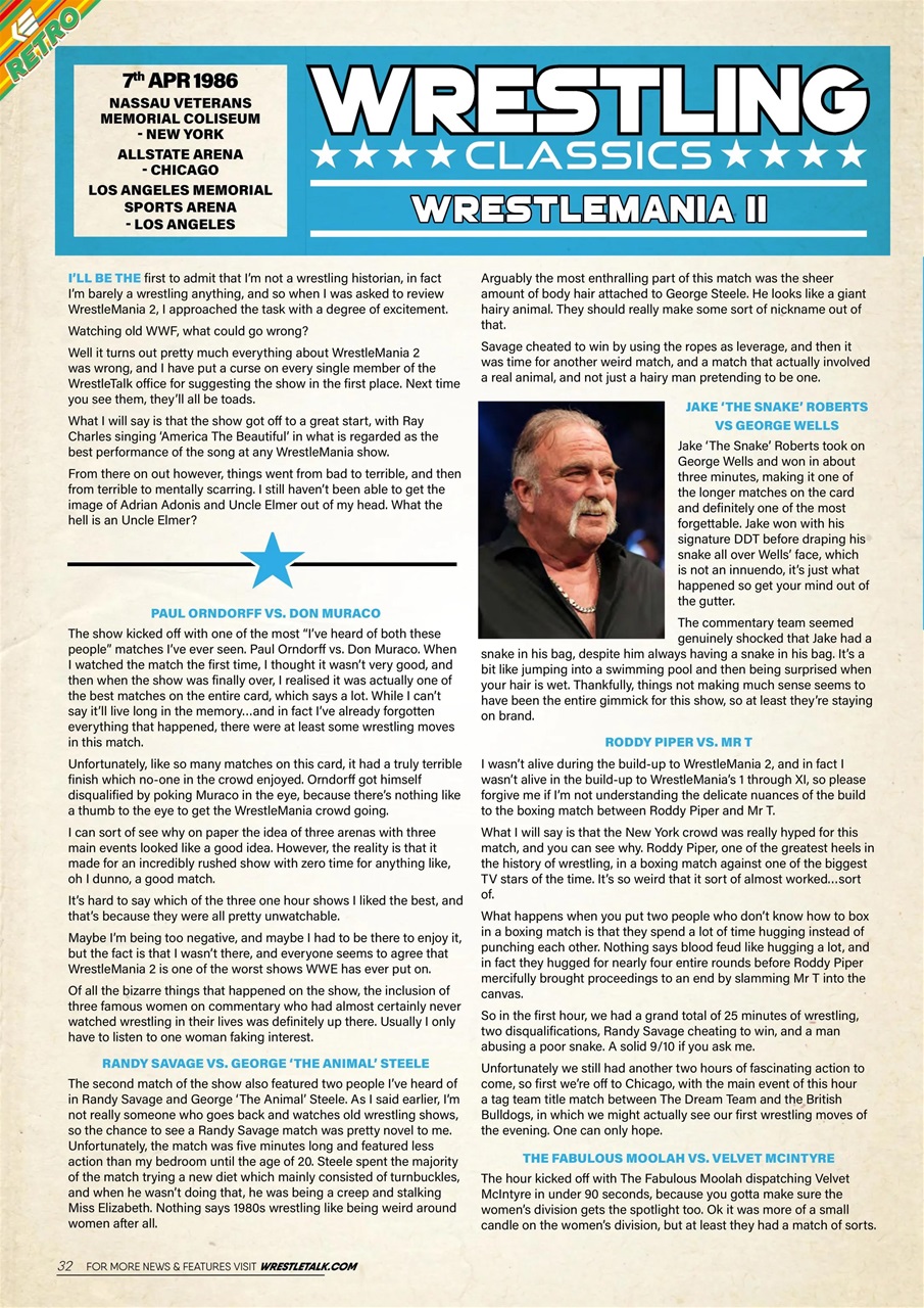 Wrestletalk Magazine Preview Pages