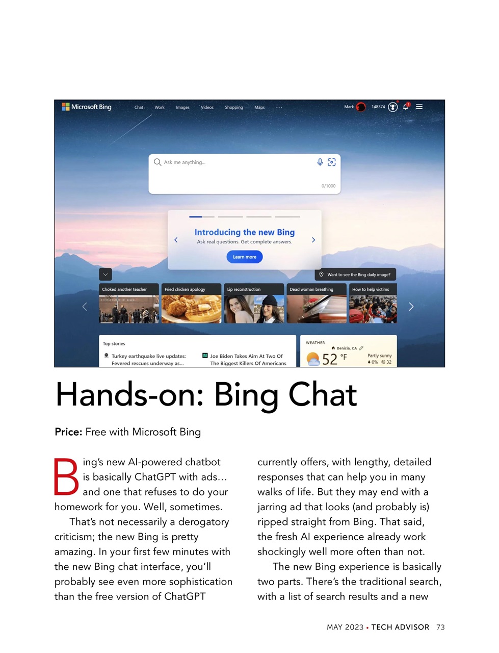 Tech Advisor Preview Pages