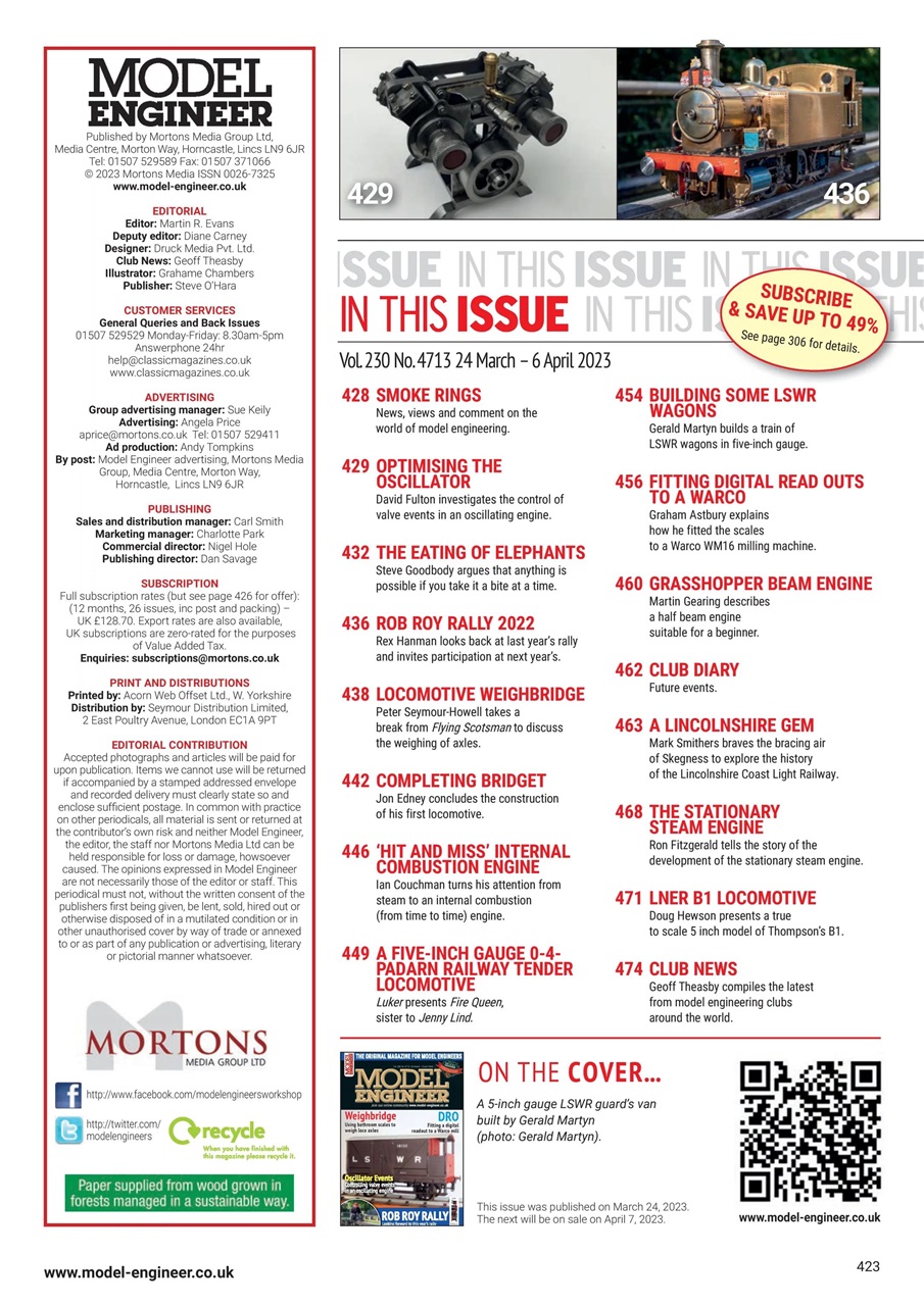 Model Engineer Preview Pages