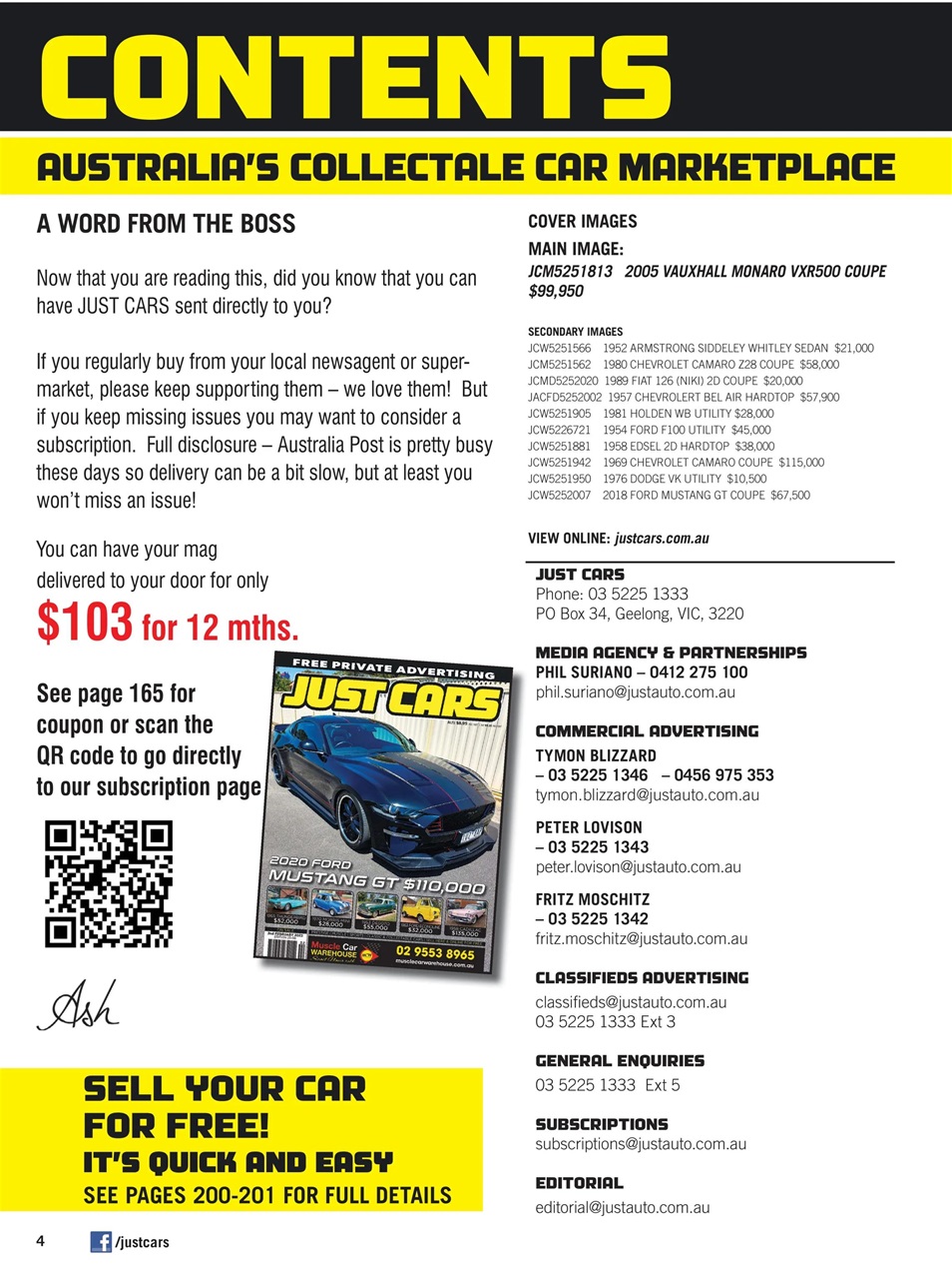JUST CARS Preview Pages