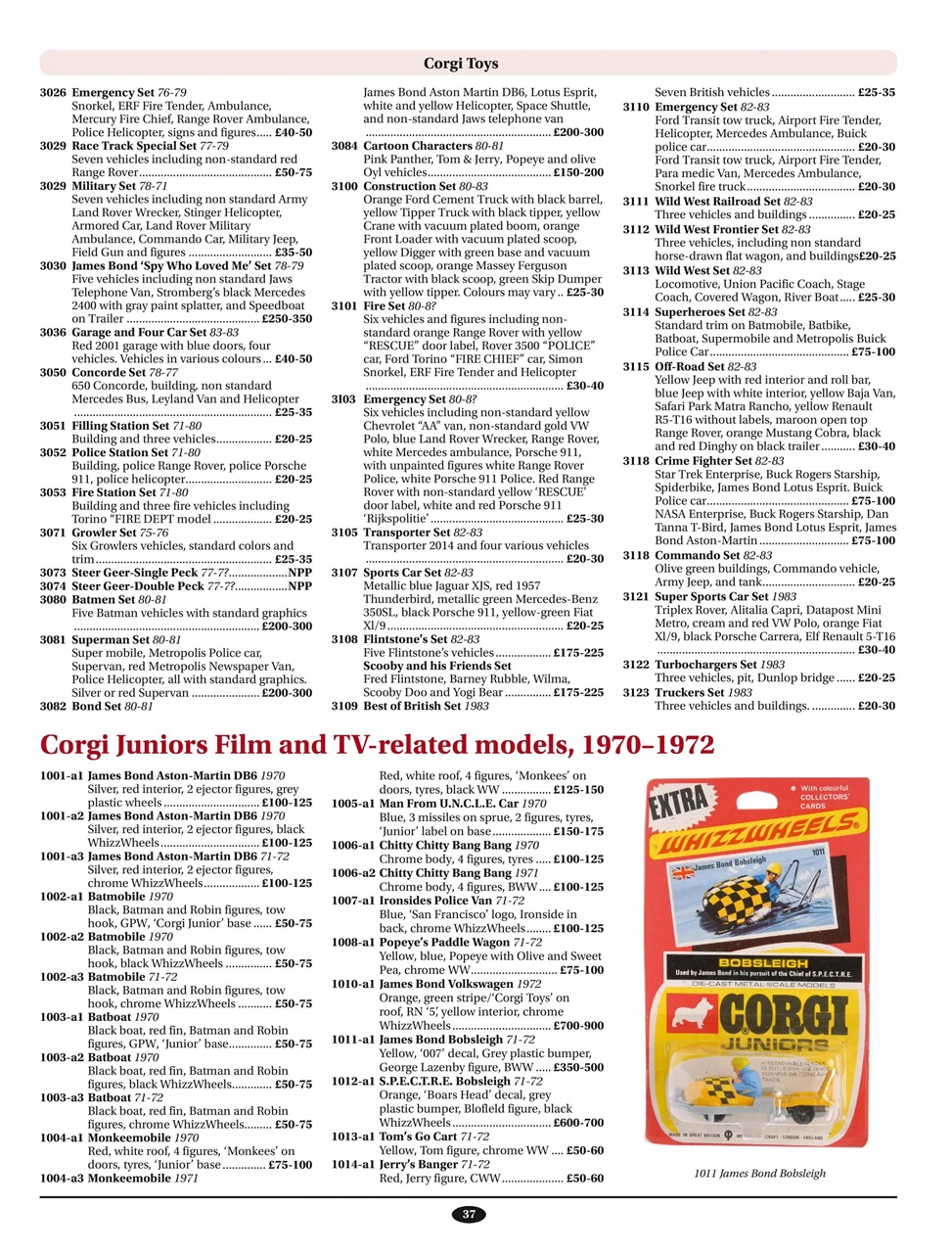 Toy Collectors Price Guide Preview Pages