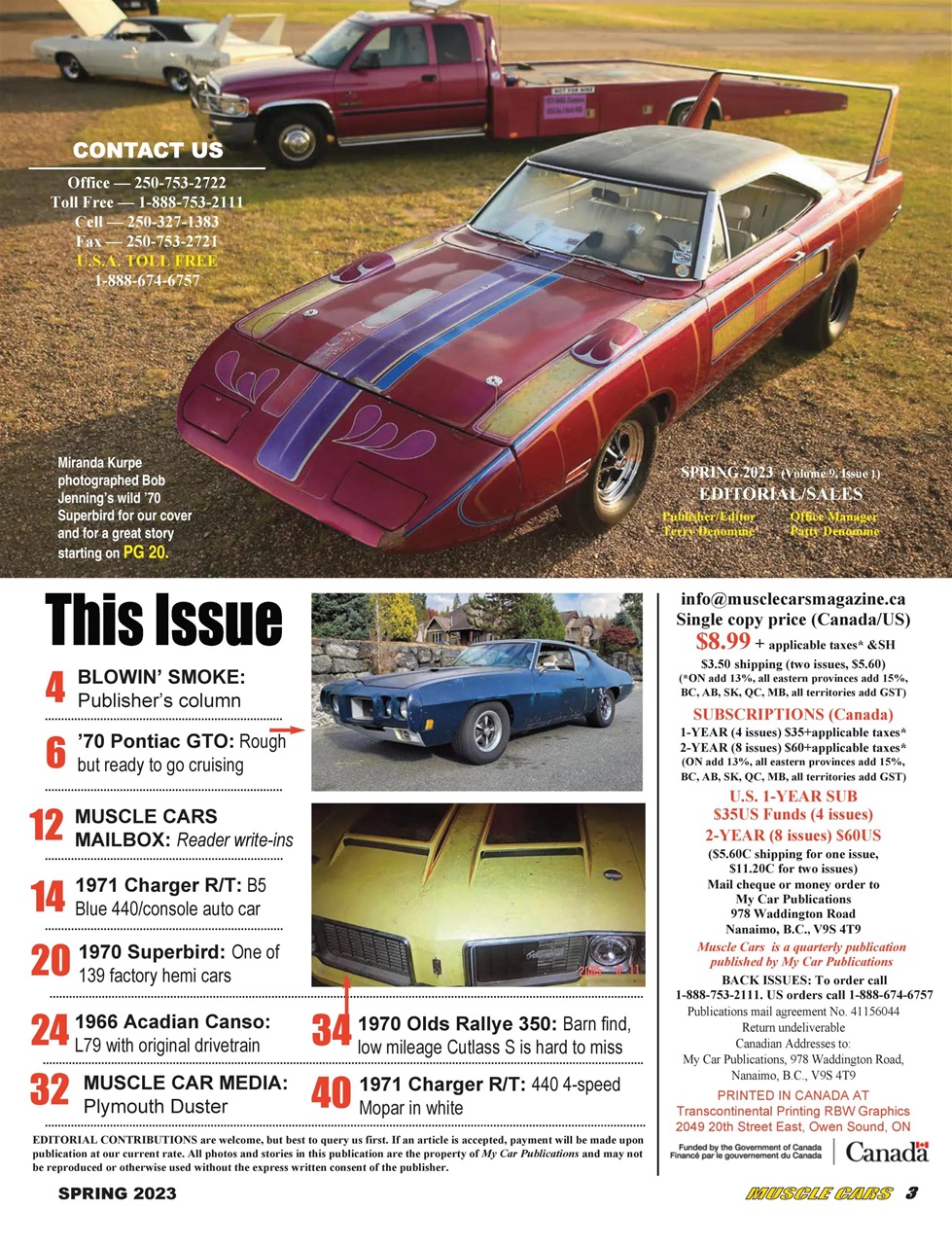 Muscle Cars Preview Pages