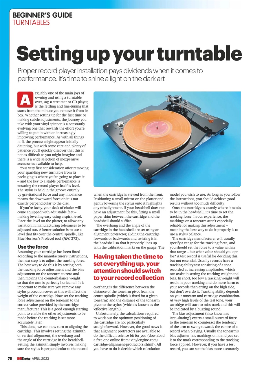 Hi-Fi Choice Preview Pages