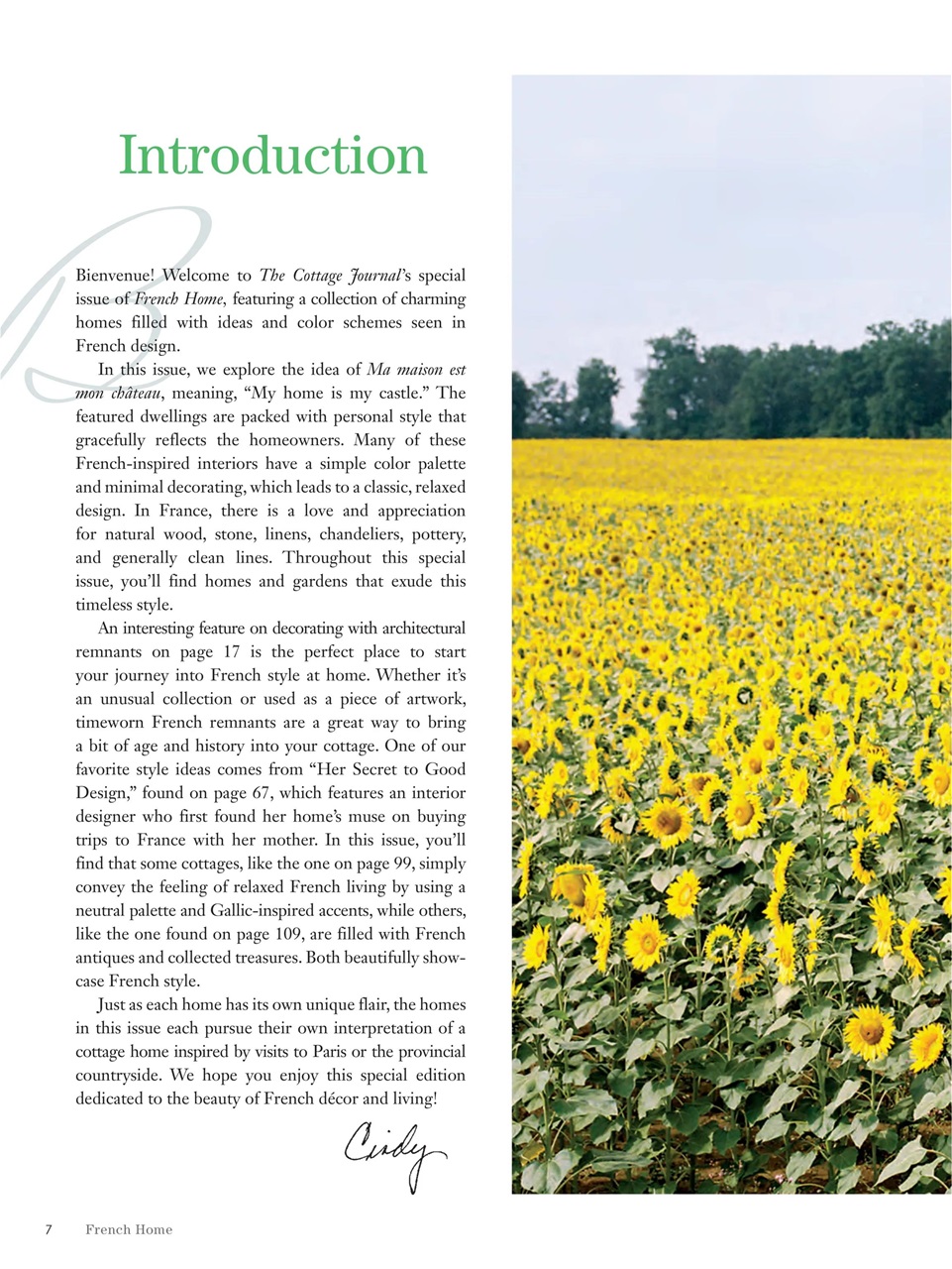 The Cottage Journal Preview Pages