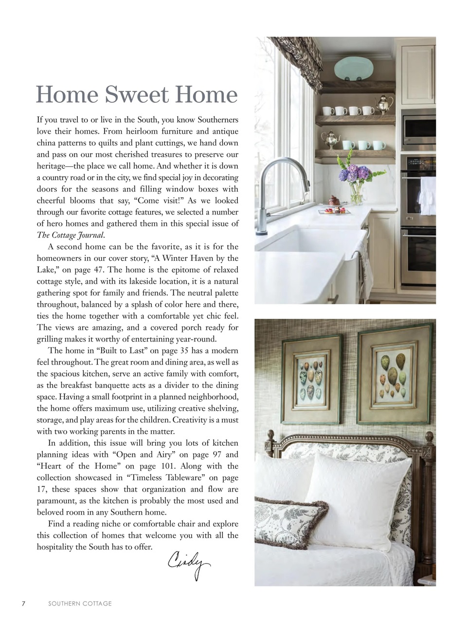 The Cottage Journal Preview Pages