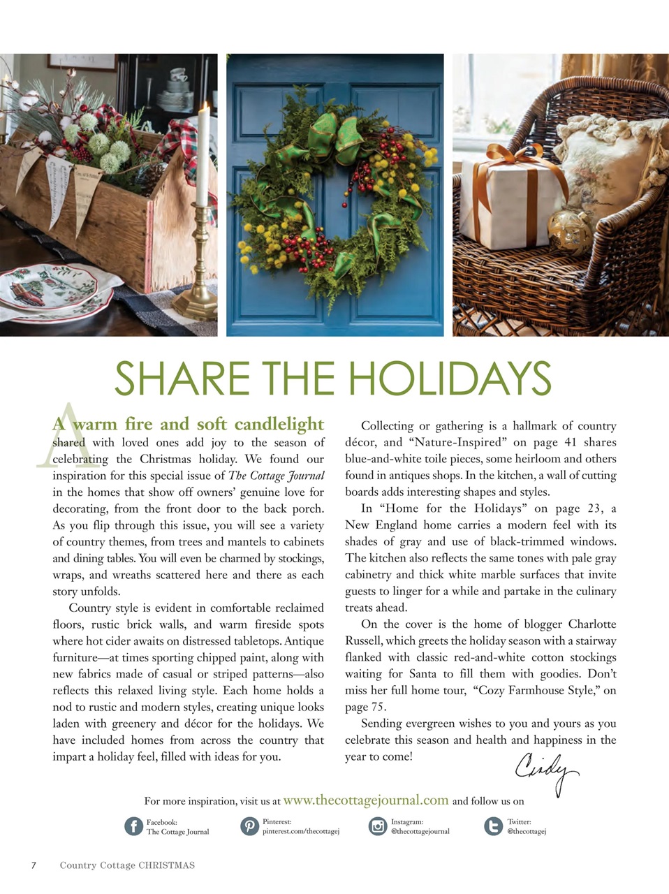 The Cottage Journal Preview Pages
