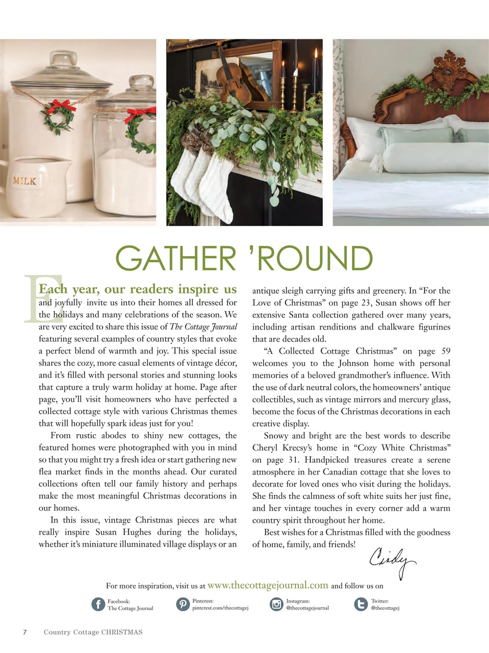 The Cottage Journal Preview Pages
