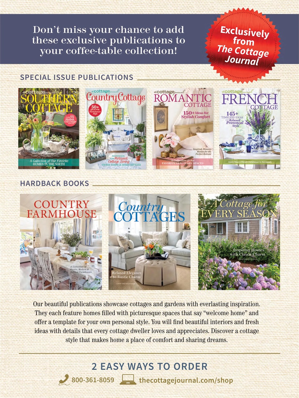 The Cottage Journal Preview Pages