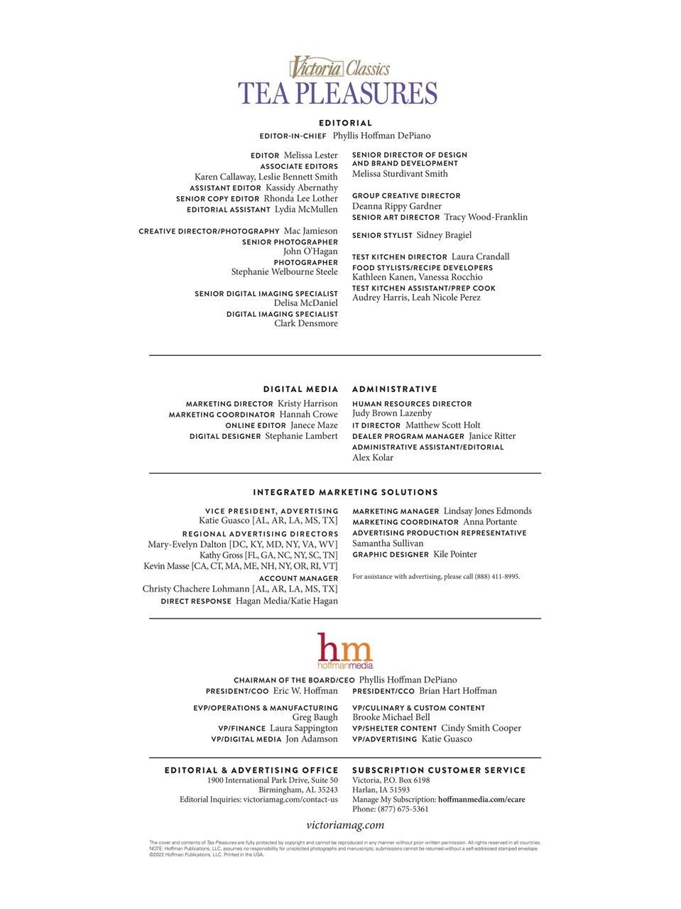 Victoria Preview Pages