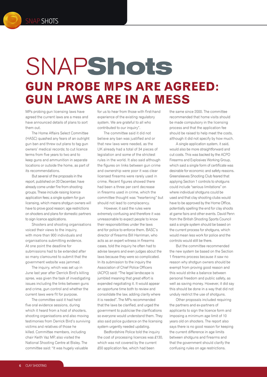 Clay Shooting Preview Pages