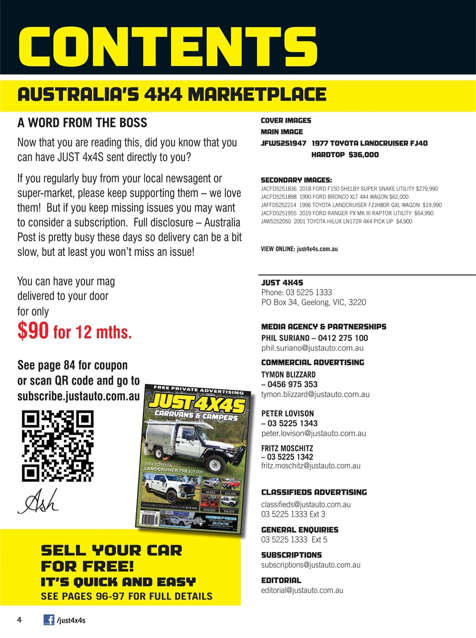 JUST 4X4S Preview Pages