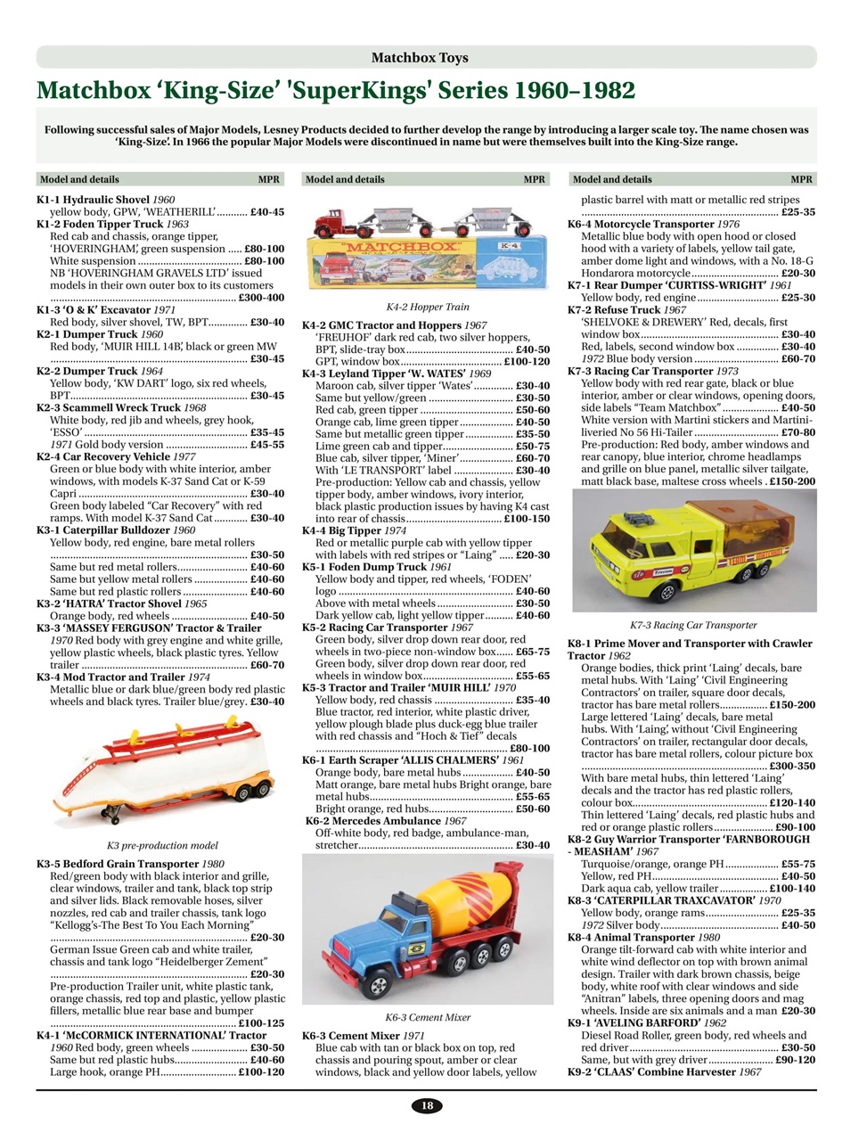 Toy Collectors Price Guide Preview Pages