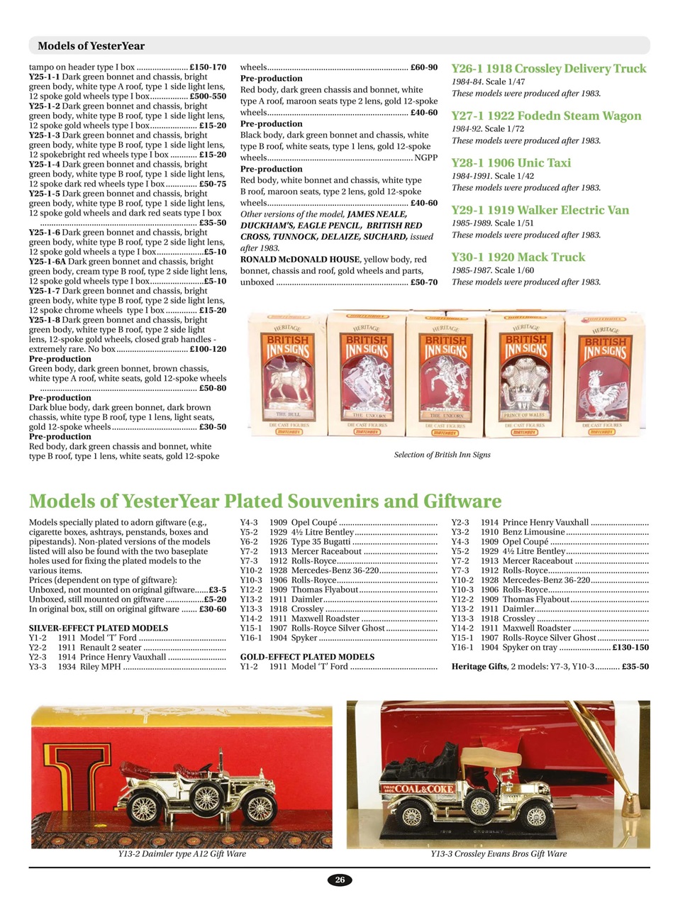 Toy Collectors Price Guide Preview Pages