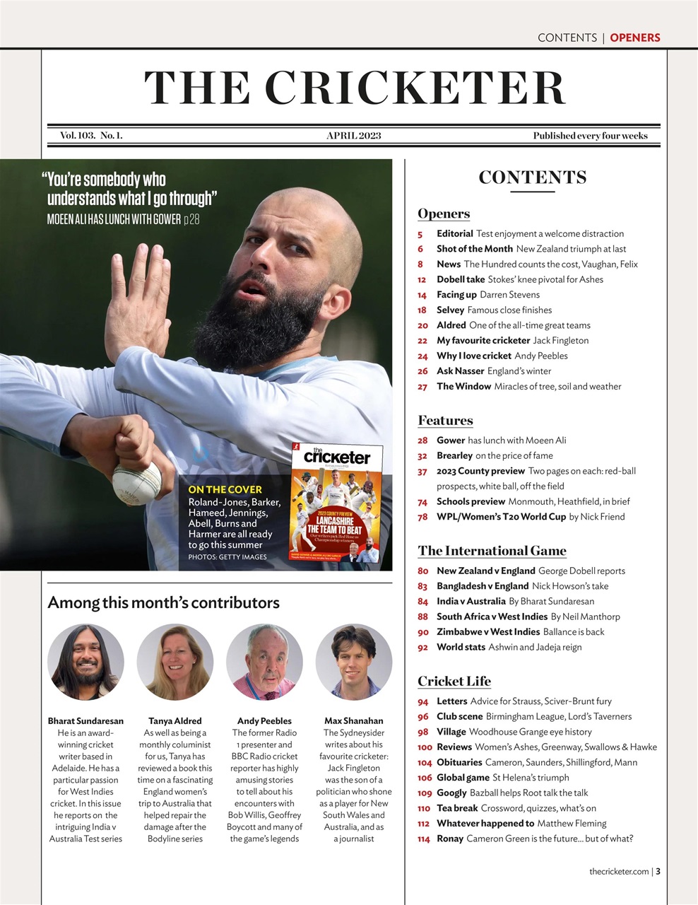 The Cricketer Magazine Preview Pages