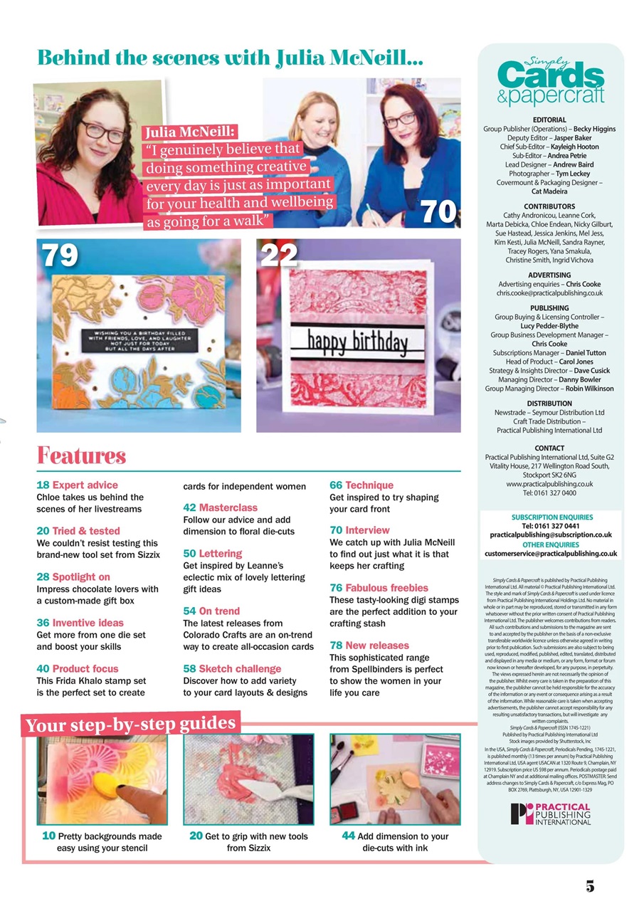 Simply Cards & Papercraft Preview Pages