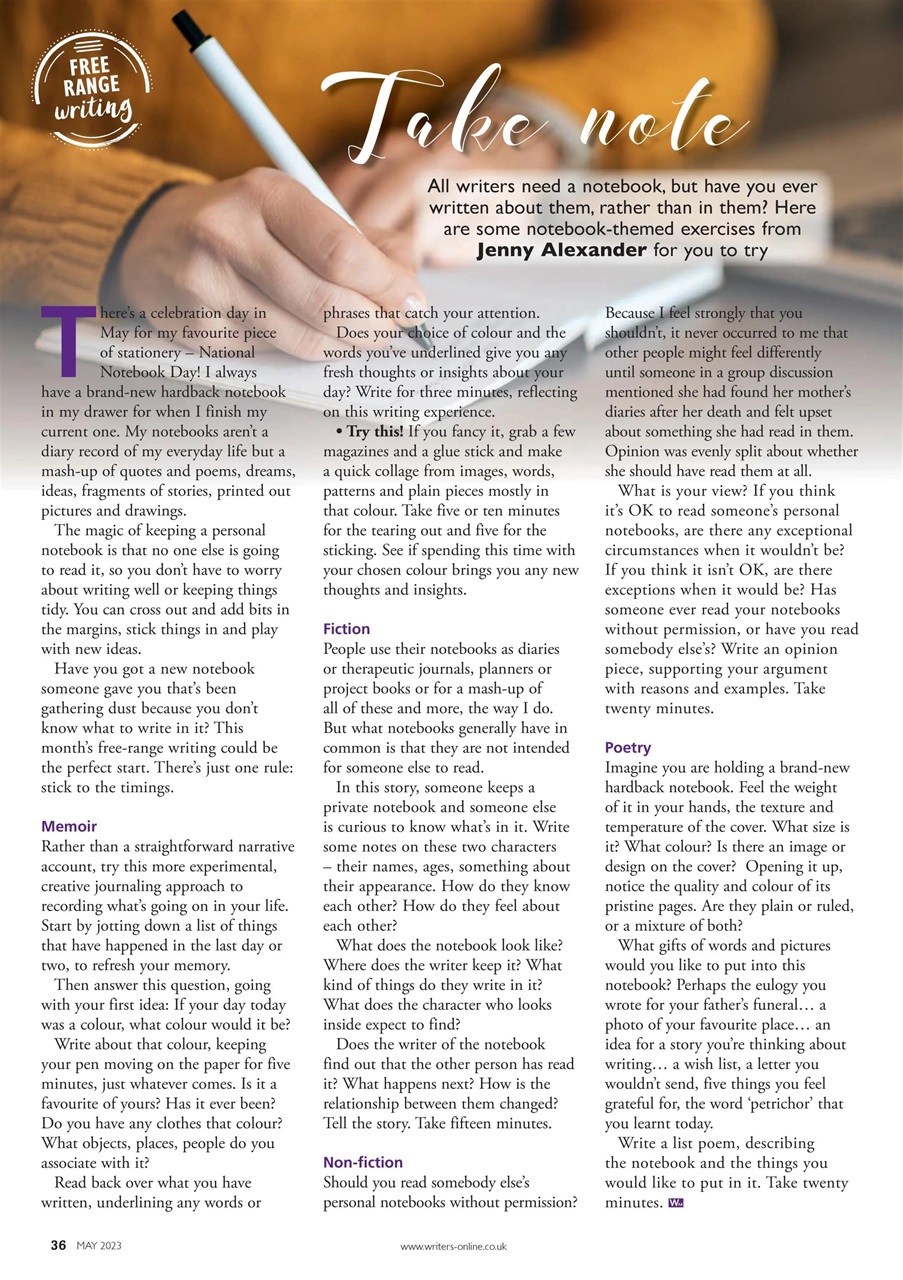 Writing Magazine Preview Pages