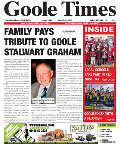 Goole Times issue March 23rd 2023
