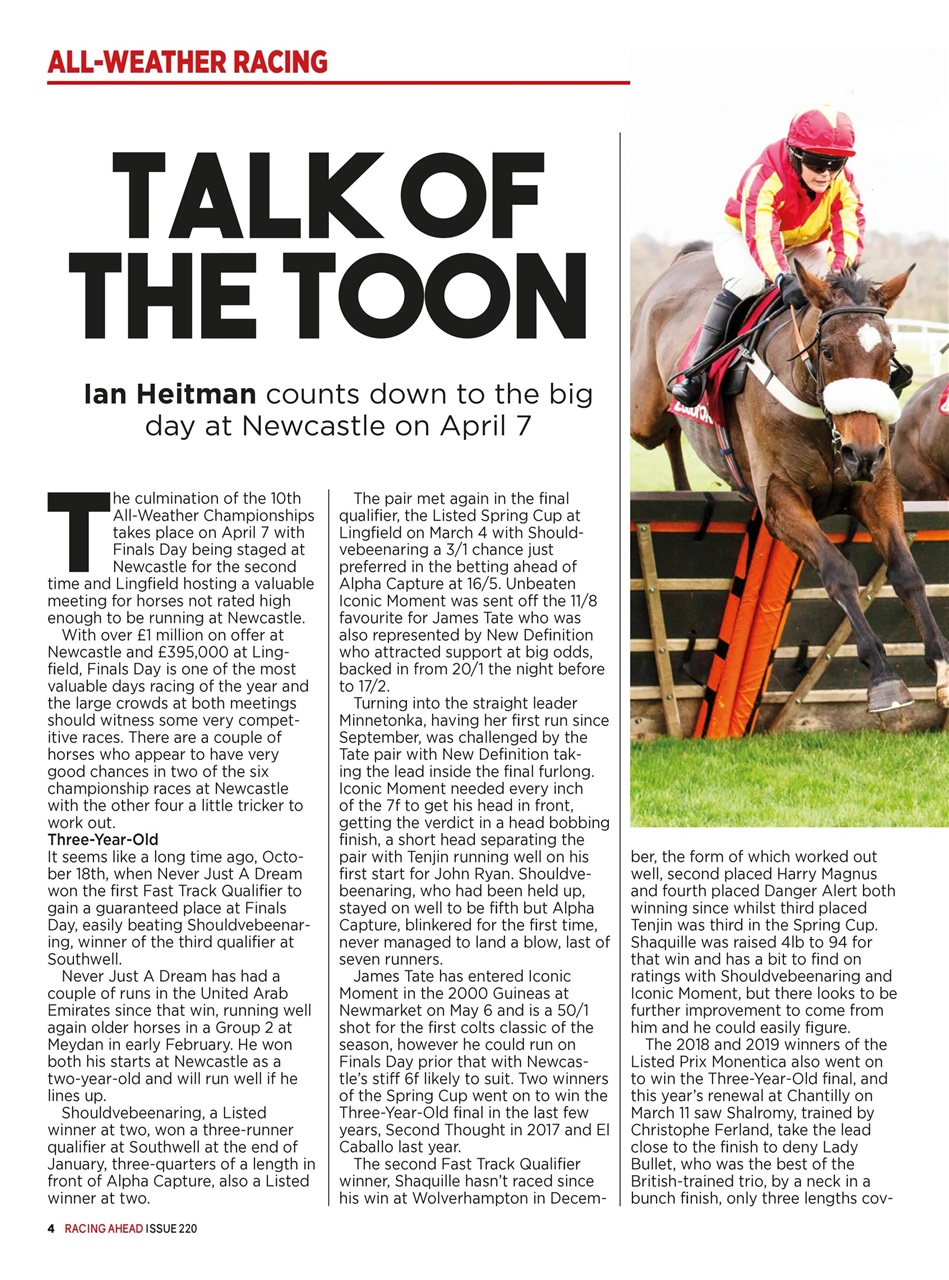 Racing Ahead Preview Pages