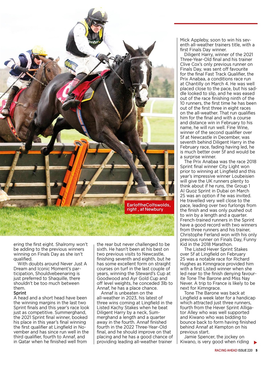 Racing Ahead Preview Pages
