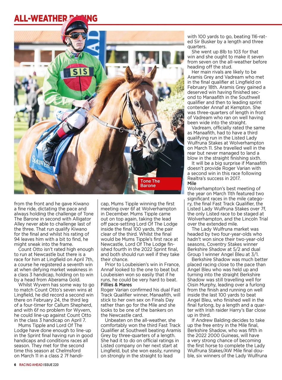Racing Ahead Preview Pages